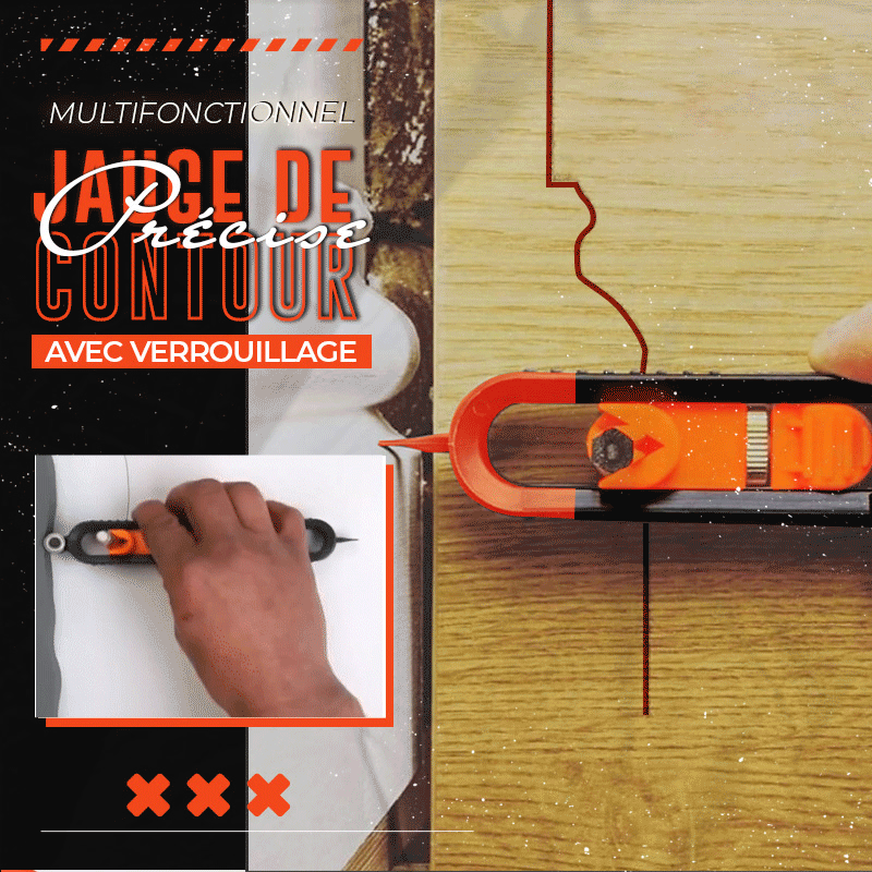 Jauge de contour précise avec verrouillage