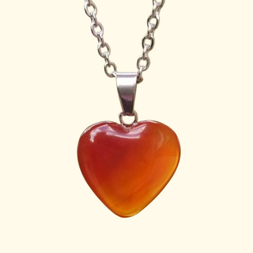 Heart Carnelian Pendant Necklace