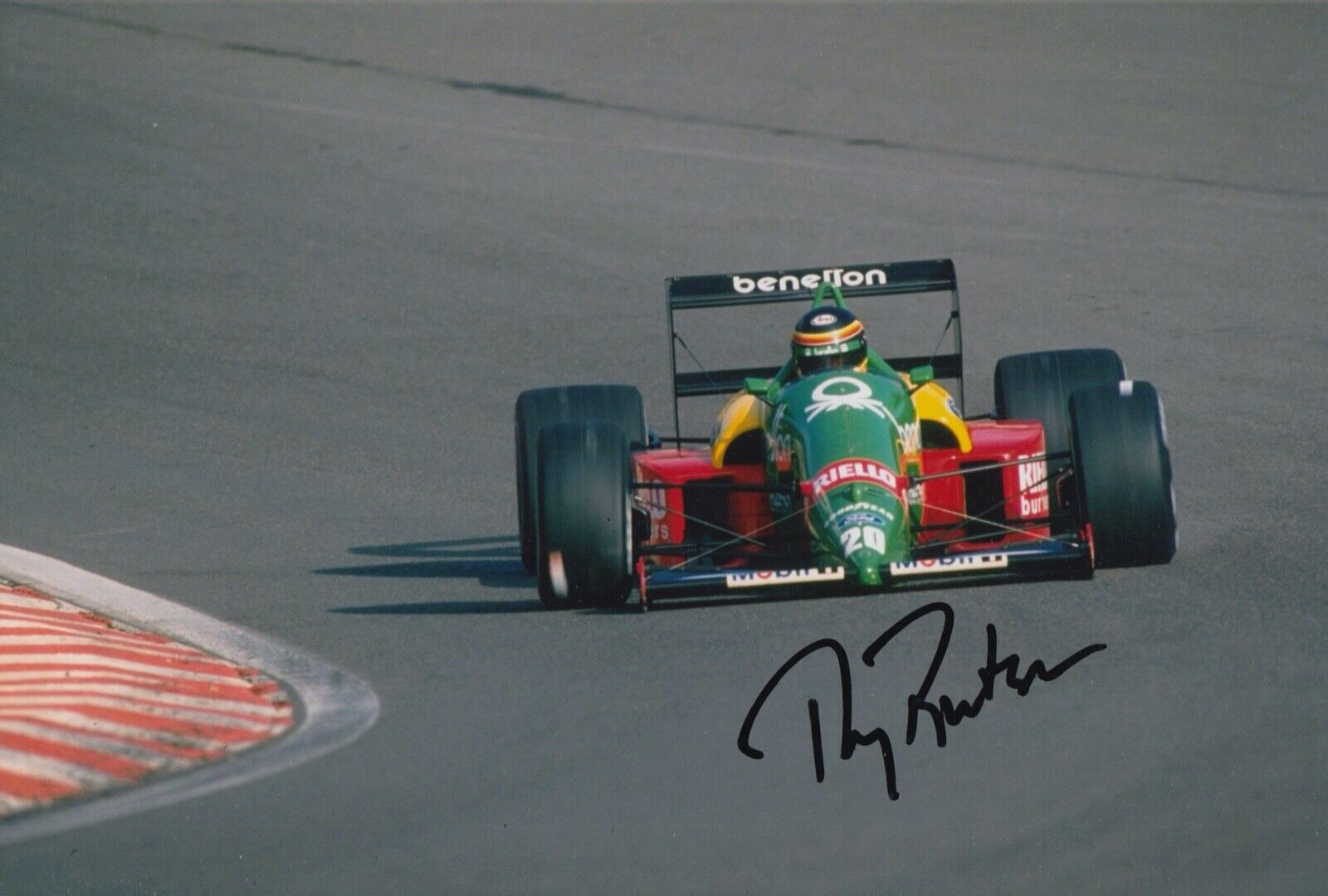 Thierry Boutsen Hand Signed 12x8 Photo Poster painting F1 Autograph Benetton