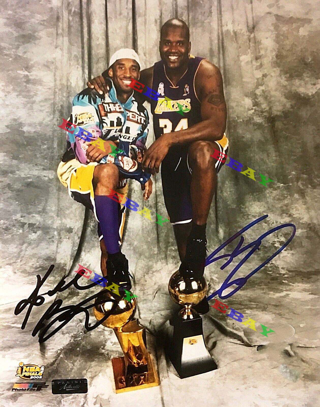 KOBE BRYANT SHAQUILLE SHAQ O'NEAL LAKERS Signed Autographed 8x10 Photo Poster painting Reprint