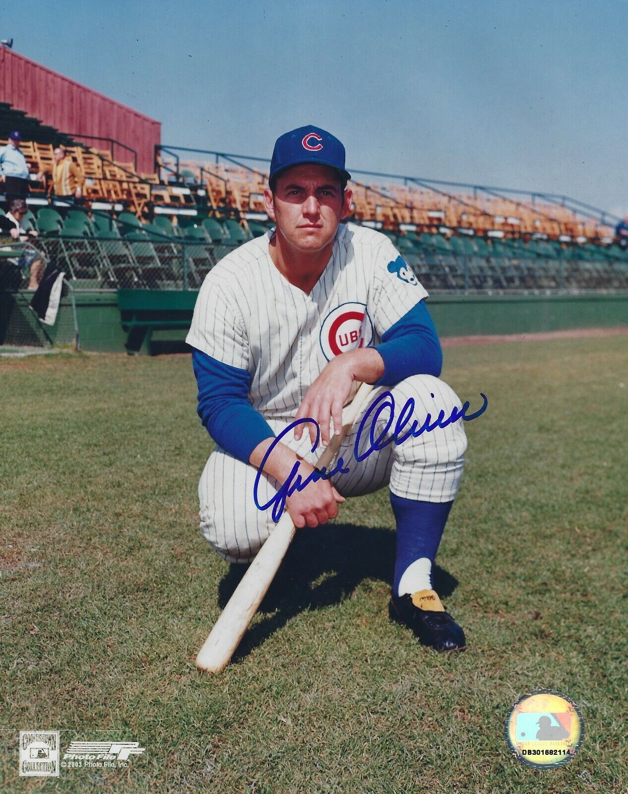 Signed 8x10 GENE OLIVER Chicago Cubs Autographed Photo Poster painting - COA