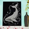 DIY Pearl Painting White Whale for Home Wall Decor with Frame(40*30cm)