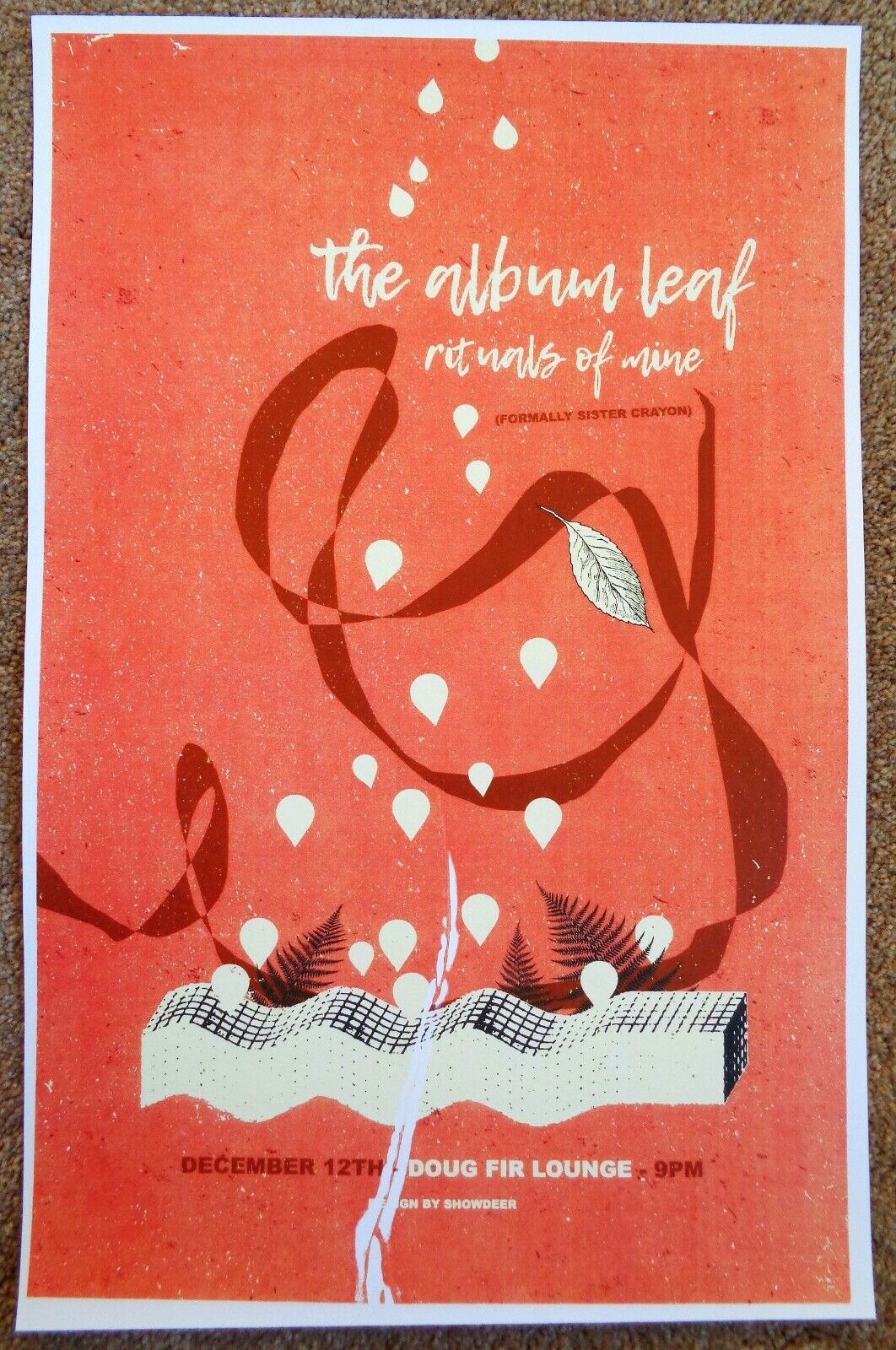 THE ALBUM LEAF 2016 Gig POSTER Portland Oregon Concert Jimmy LaValle