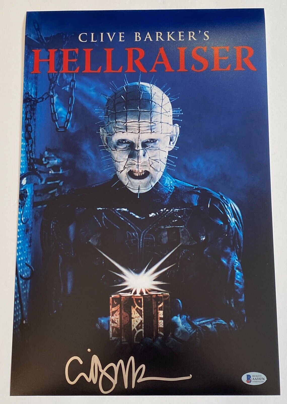 Clive Barker Signed Autographed Hellraiser 11x17 Movie Poster Photo Poster painting Beckett COA