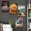 4PCS chat - Ensemble de panneaux en m&eacute;tal(20*30cm/30*40cm) - Garage