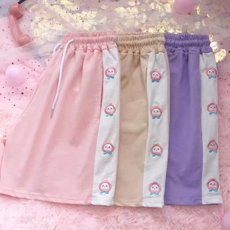 Pink/Beige/Purple Cute Peach Shorts SP15988