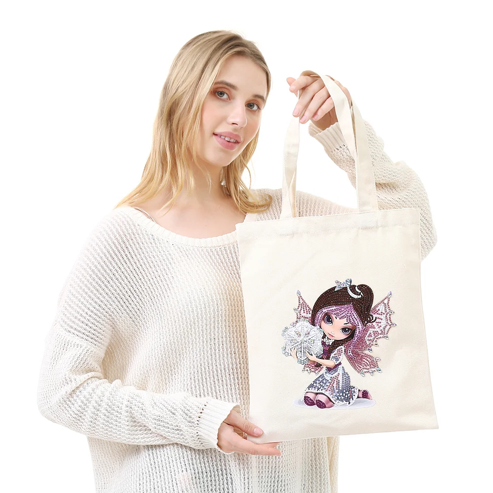 DIY Diamond Painting Eco-Friendly Canvas Bag - Girl