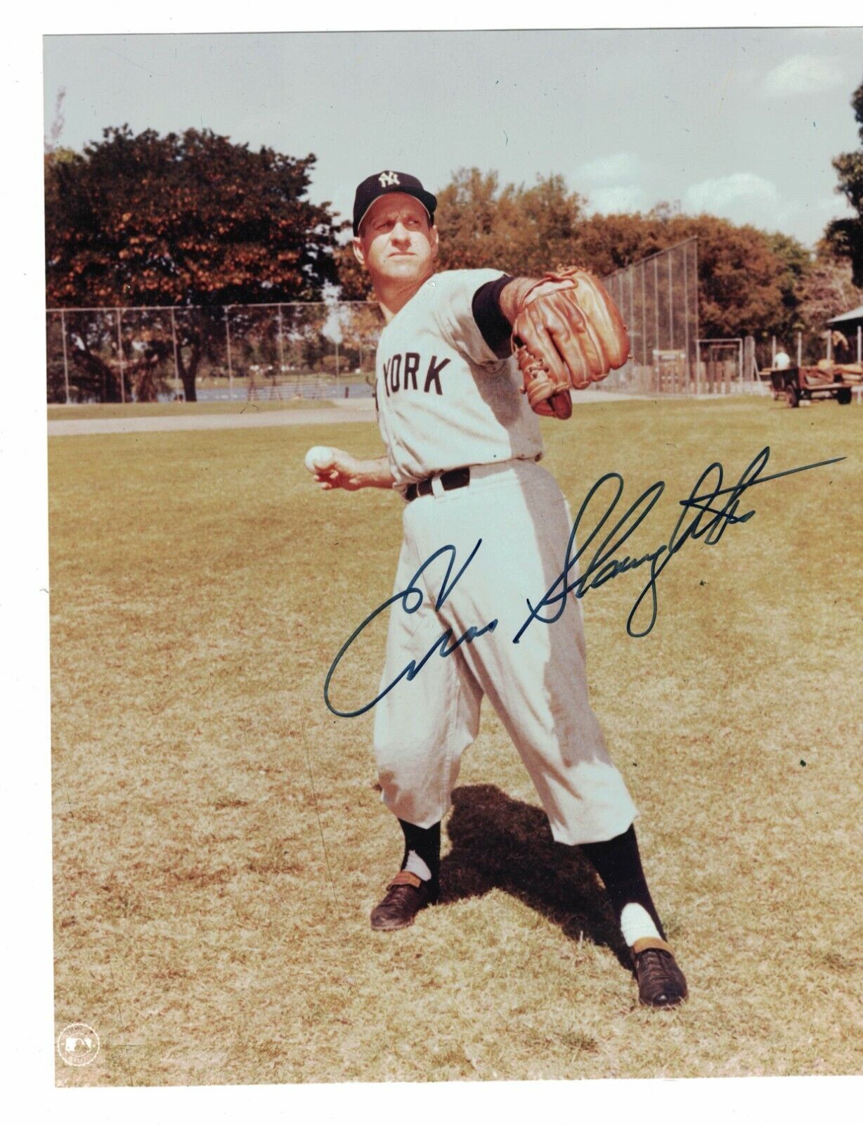 Enos Slaughter New York Yankees Signed 8 x 10