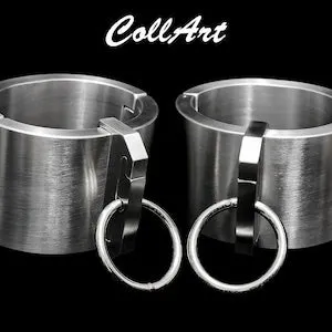 pornhint Pornhint Massive Slave ANKLE CUFFS (shackles, metal bondage, handcuffs, bondage accessories, legs shackles)