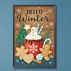 Hello winter - peinture diamant perceuse ronde - 20*30cm