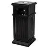 [US Local Warehouse] Commercial Trash Can with Removable Inner Bucket & Lid Side Opening Waste Bin for Garage Backyard