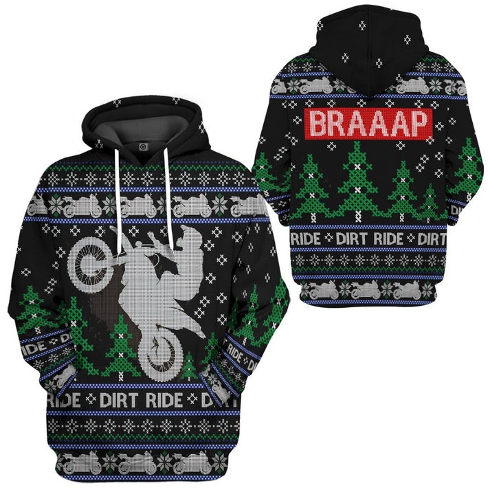 Unisex Black Ugly Christmas Sweaters 3D Print Hoodies