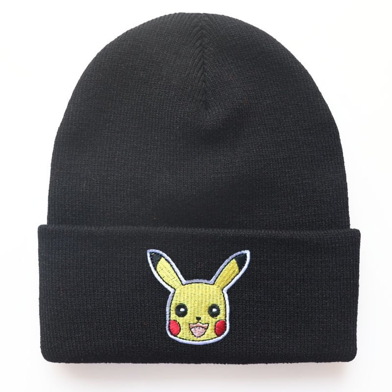 Pokemon Go Embroidery Knitting Beanie Pullover Warm Hat Hip Hop Wool Hat