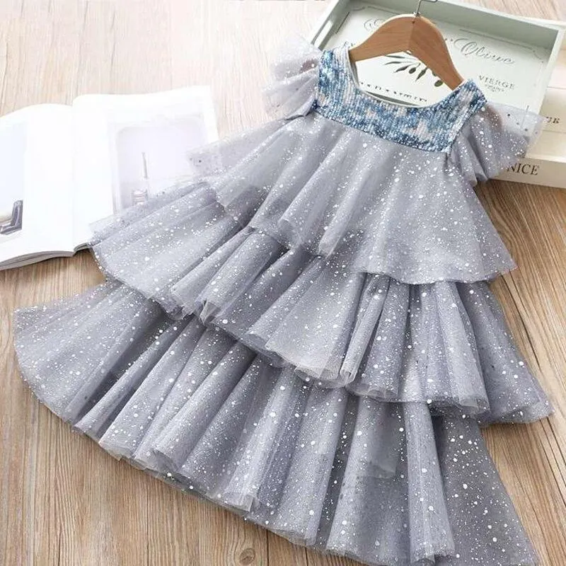 Lace Girl Party Dress Children Clothing Princess Kids Dresses For Girls Causal Wear 2 3 5 6 7 Years White Red Vestido Robe Fille