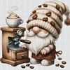 (Multi-Style) Coffee Gnome-11CT Stamped Cross Stitch 40*40cm
