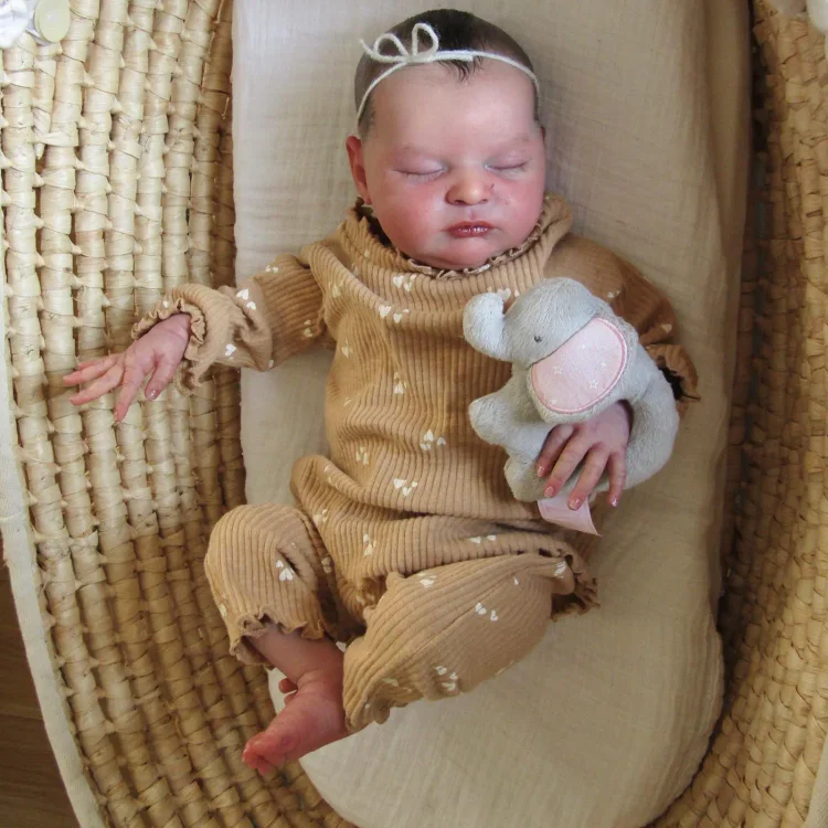  20" Silicone Vinyl Body Reborn Girl Doll Named Samoy with Painted Hair - Reborndollsshop®-Reborndollsshop®