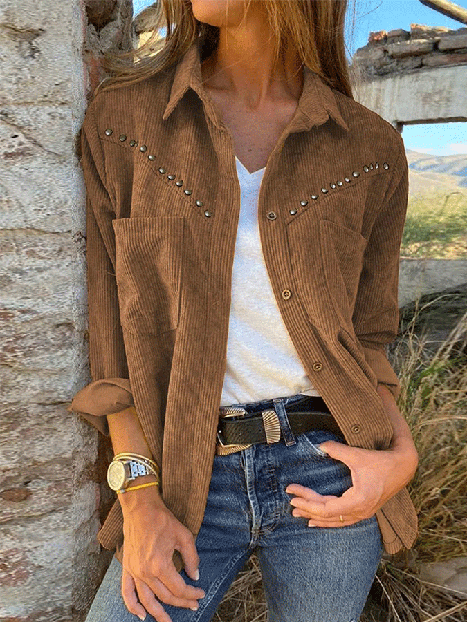 Casual Solid Color Long Sleeve Lapel Jacket