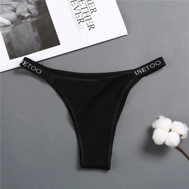 Sexy Lingerie Women Cotton Panties Finetoo Letter Low Waist Female Briefs Underwear Comfortable Underpants Women Intimates M-XL