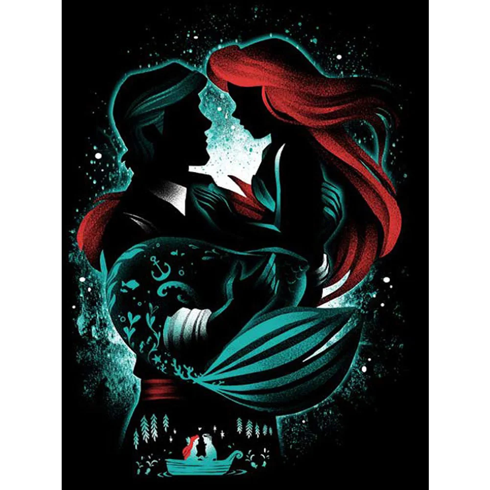 The Little Mermaid Disney Diamond Art DIY 5D Diamond Painting Kits for Adults and Kids Full Drill Arts Craft by Number Kits for Beginner Home