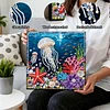 Jellyfish Art Diamond Painting Kit for Adults Home Decor 25x25cm With Frame