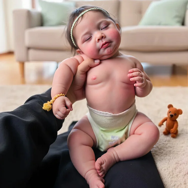 12''/16''/20'' Flexible Soft Newborn Full body Silicone Reborn Baby Doll Emily, Real Life Baby Doll Boy or Girl with Feeding Kit & Gift Box