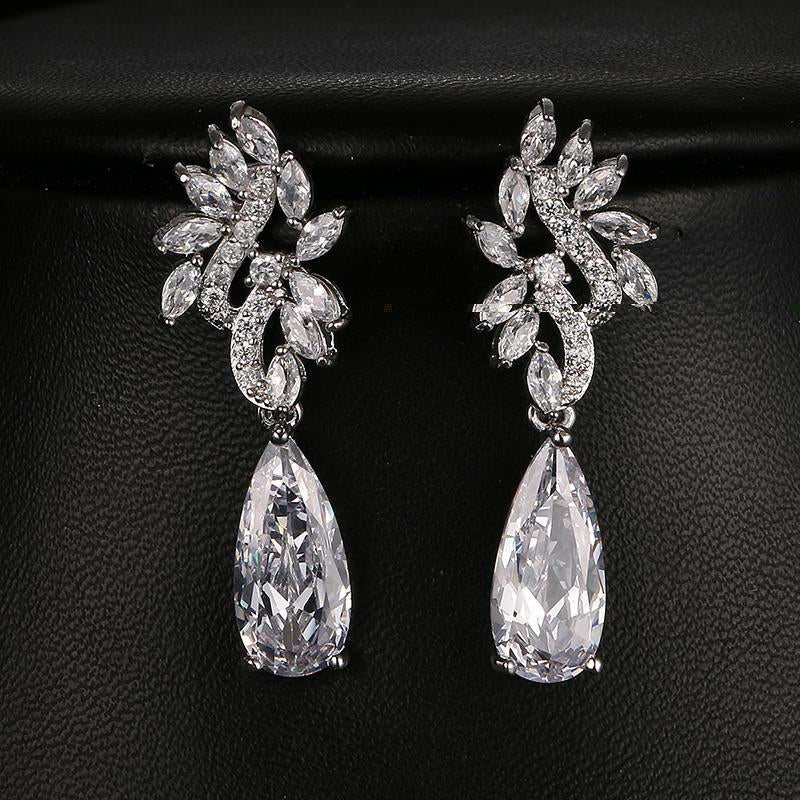 Gorgeous Cubic Zirconia Water Drop Shape Earrings | Oxredo Shop Ramadan Sale