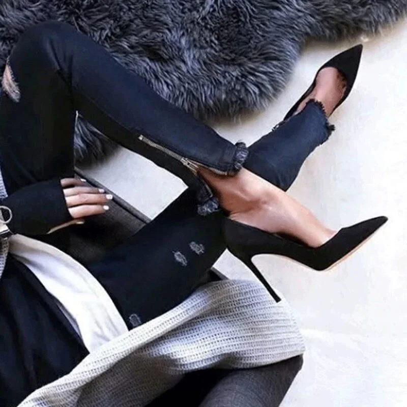 Yyvonne 2022 New Sexy Pumps Women Pumps Spring Summer Luxury High Heels Pointed Toe Black Dress Heel Shoes for Women Stilettos