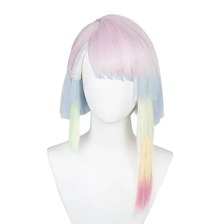 Cyberpunk: Edgerunners Lucy Cosplay Wig Heat Resistant Synthetic Hair Carnival Halloween Party Props