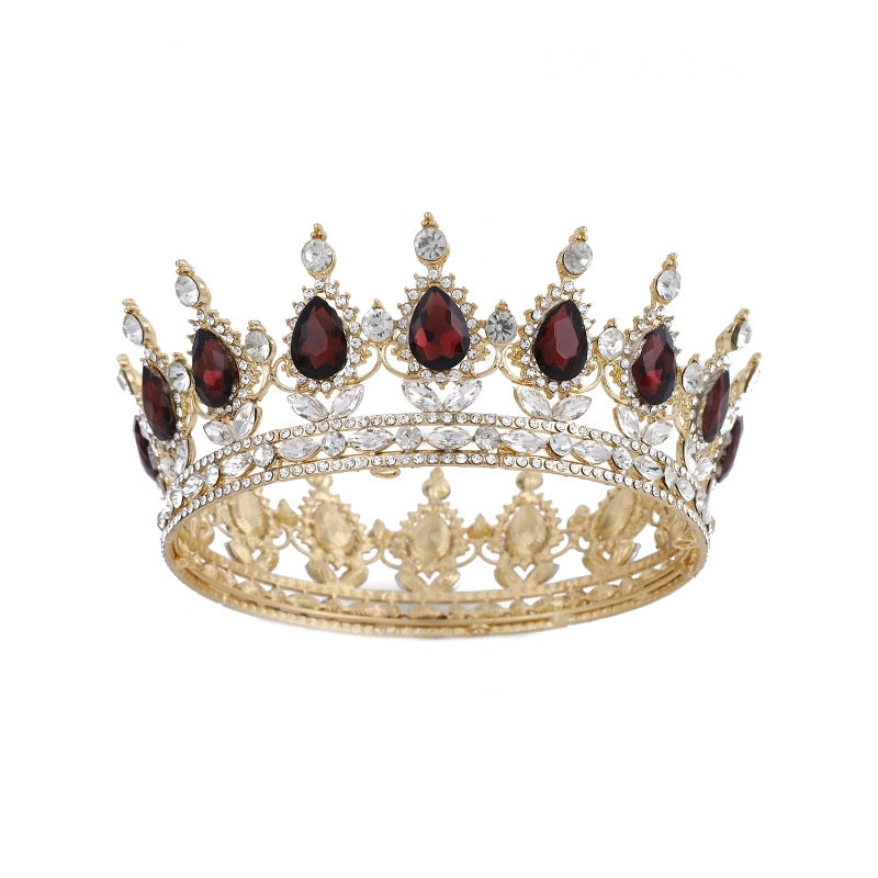 Women’s Elegant Crown Alloy Inlay Zircon Crown