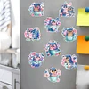8Pcs Diamond Painting Owl Magnets Refrigerator for Adults Kids