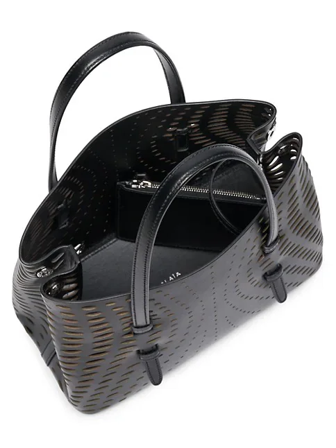 Ala&iuml;a Mina 25 Perforated Leather Tote Bag