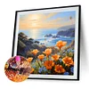 Fleurs Bord De Mer-Perceuse Ronde Peinture Diamant-40*40CM