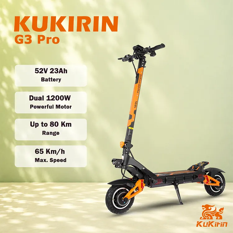 KUKIRIN G3 Pro Electric Scooter | Dual 1200W Powerful Motor