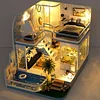 Handmade DIY Miniature Dollhouse Kit with and Furniture
