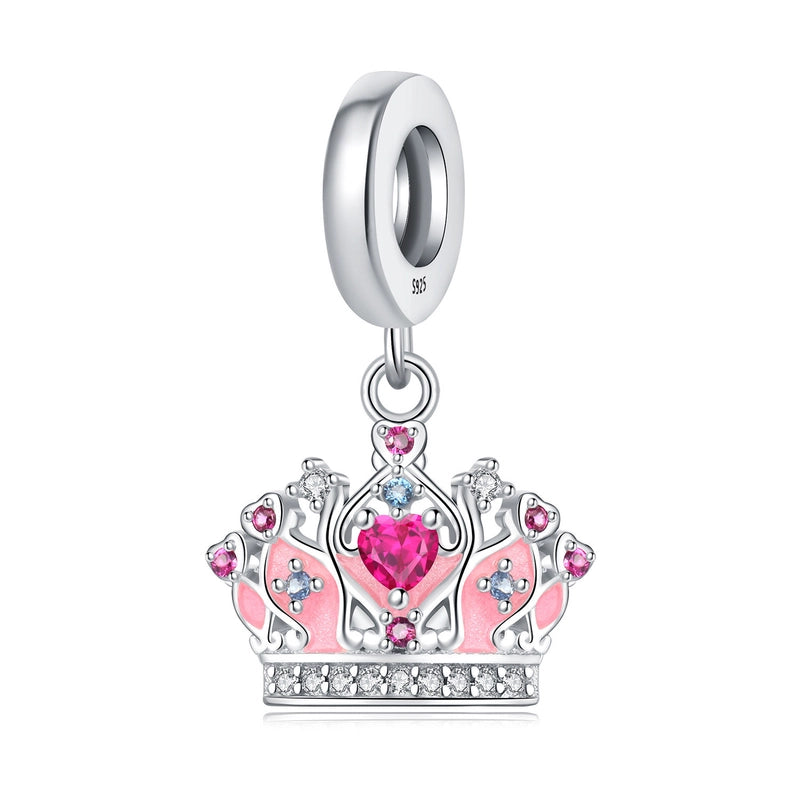 1 Piece 21 * 24mm 925 Sterling Silver Zircon Pumpkin Crown Mushroom Pendant Beads Jewelry Accessories