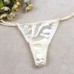 Men's Silk Simple Solid Color Sexy Thong