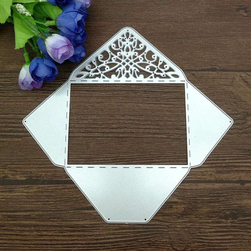 Rectangle Envelope Pocket Metal Cutting Dies for DIY Scrapbooking Album Paper Cards Decorative Crafts Embossing Die Cuts