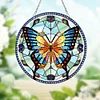 2pcs Diamond Painting 2D Flat Butterfly Pendant Decor for Home & Windows