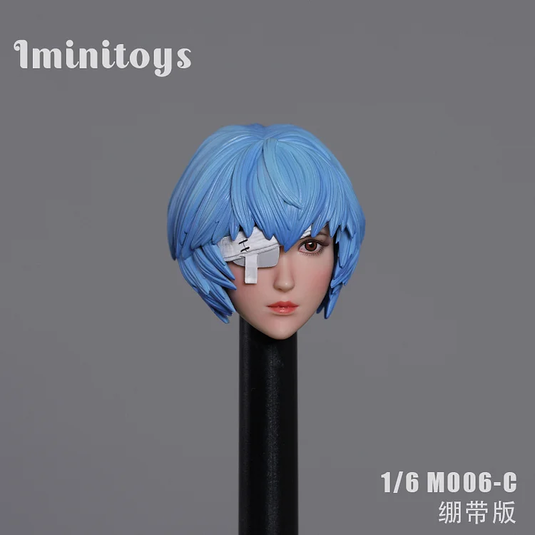 In Stock Iminitoys M006 1/6 Scale Cos Maiden Warrior Head Sculpture  with Blue Hair for 12" Female Action Figure Body Toys-aliexpress