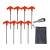8Pcs Screw-in Tent Stakes with Hex Socket Heavy Duty Pegs for Outdoor Camping