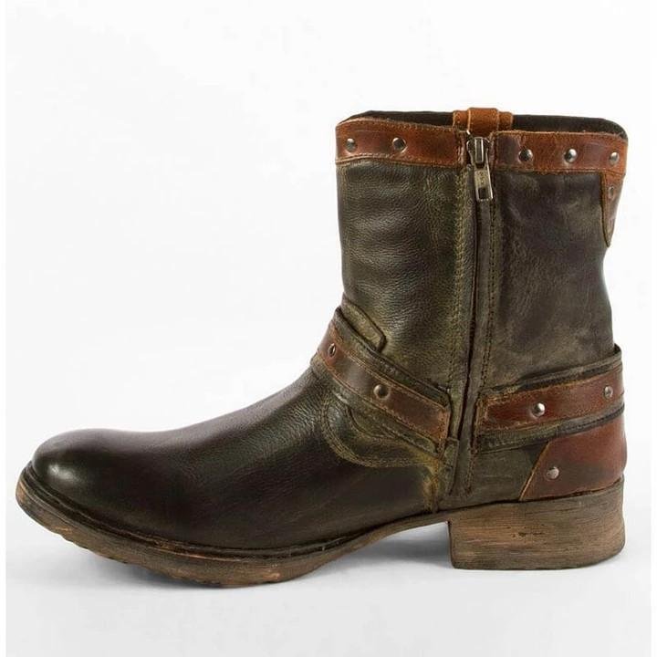 mens buckle ankle boots