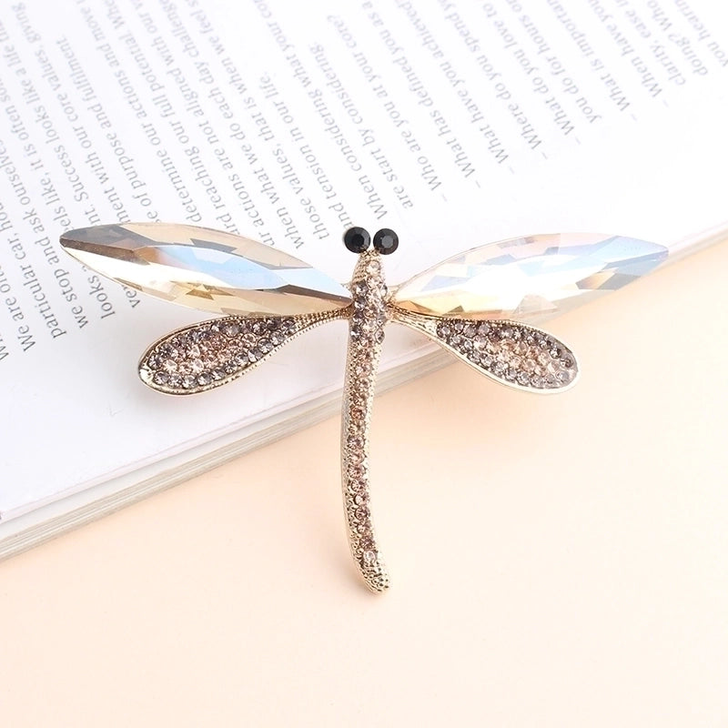 Shiny Dragonfly Alloy Inlay Zircon Women’s Brooches