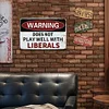 Warning Does Not Play Well With Liberails - Vintage Metal Signs - 20*30cm/30*40cm - Warning