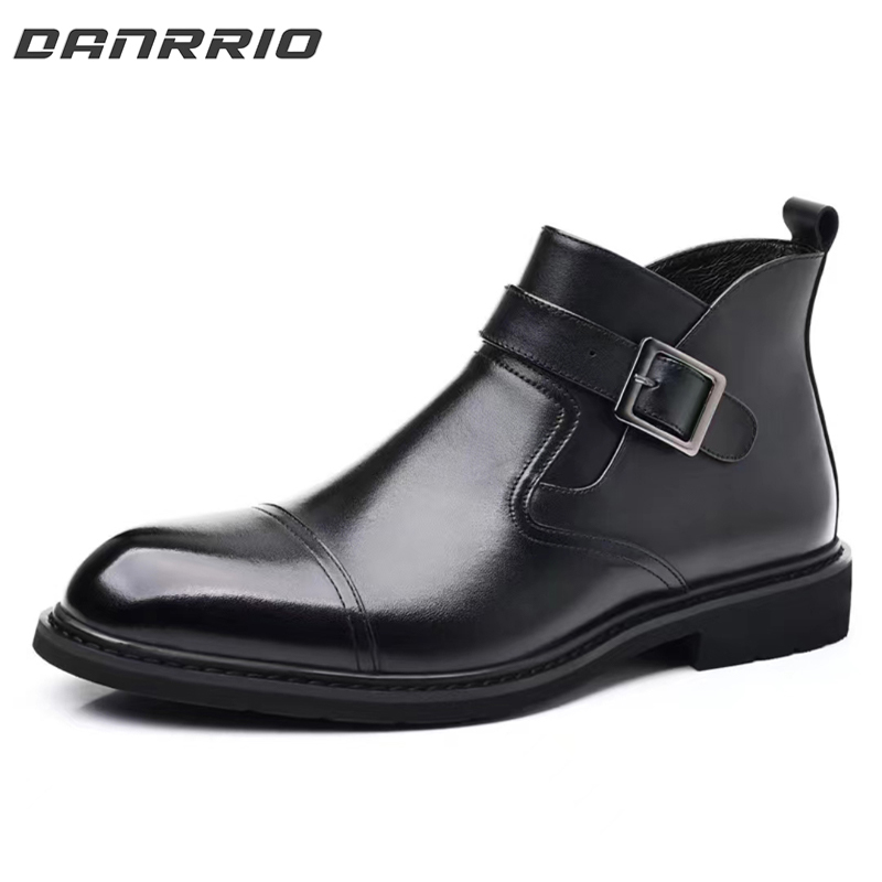 DANRRIO Cowhide Warm Business Dress Boots DANRRIO.COM DANRRIO