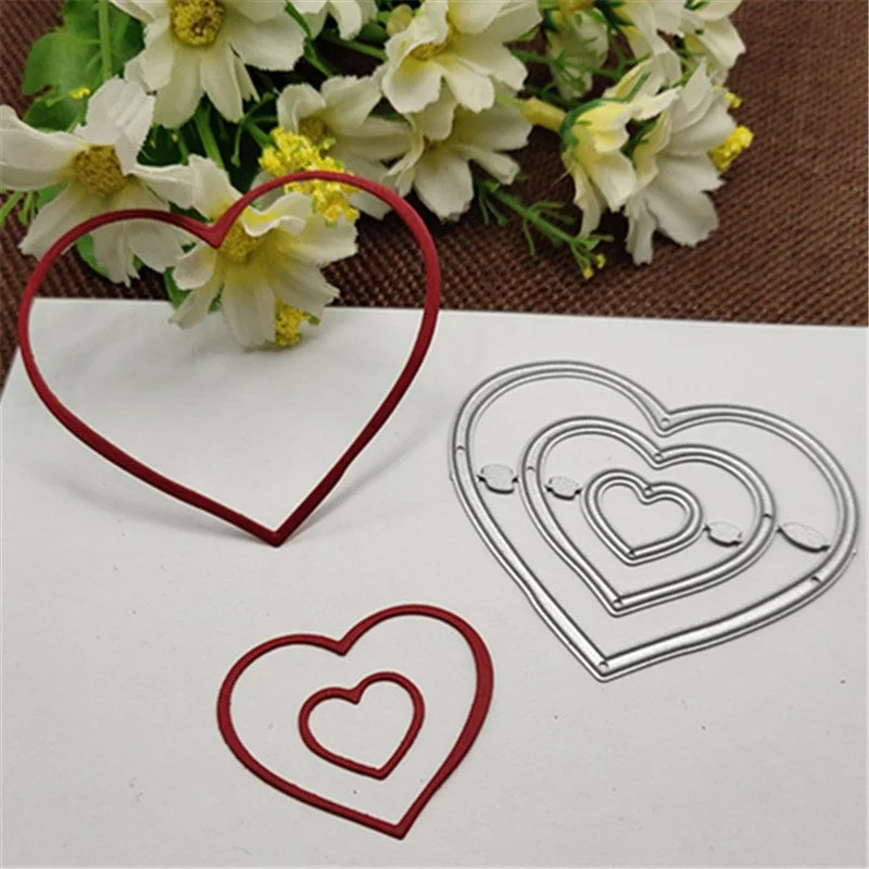 Heart-shaped ring Metal Cutting Dies Stencils For DIY Scrapbooking Decorative Embossing Handcraft Die Cutting Template