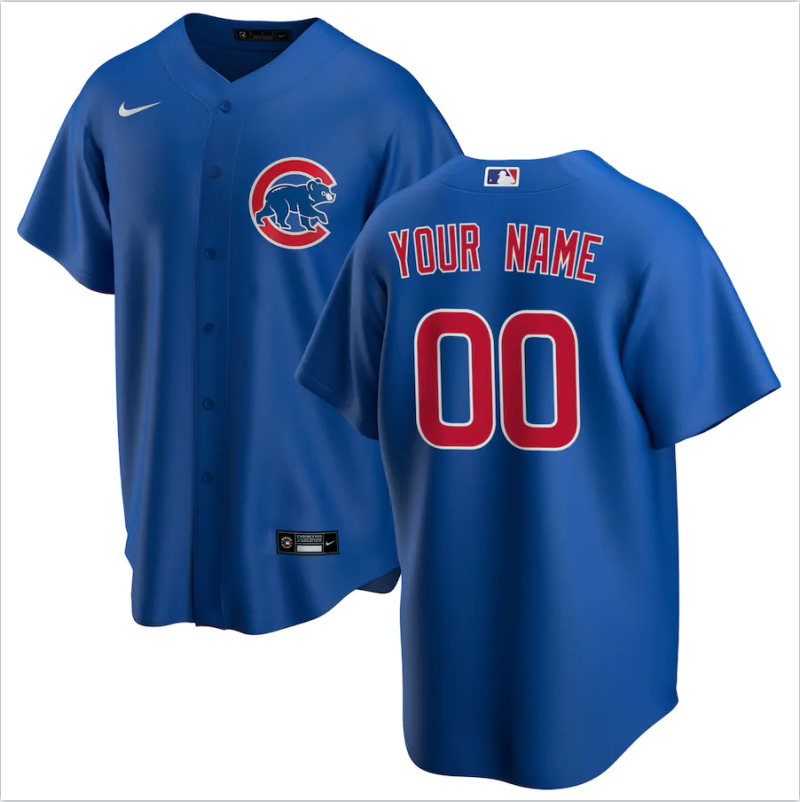 Men's Chicago Cubs Royal Alternate Replica Custom Jersey mysite