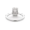 14K White Gold 3.5ct Radiant Cut Lab Diamond Hidden Halo Ring