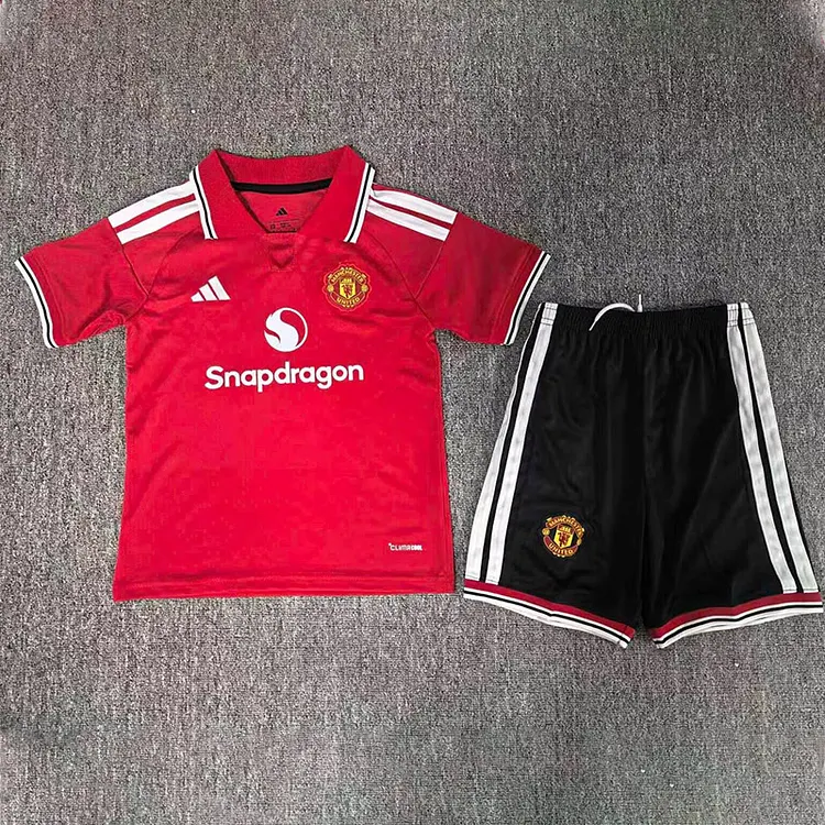 Kids Manchester United 26/27 Home Jersey【Black Trousers】1:1 Thai Quality