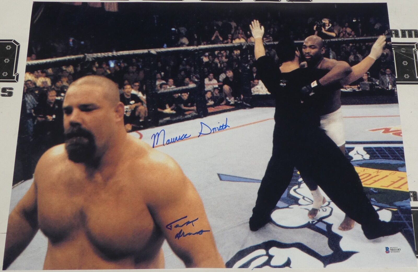 Tank Abbott & Maurice Smith Signed 16x20 Photo Poster painting BAS Beckett COA UFC 15 Autograph