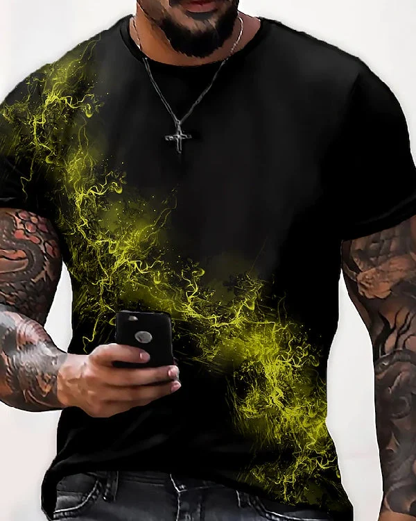 Hot Sale Men's 3D Printed Casual Short Sleeve Printed T-Shirt